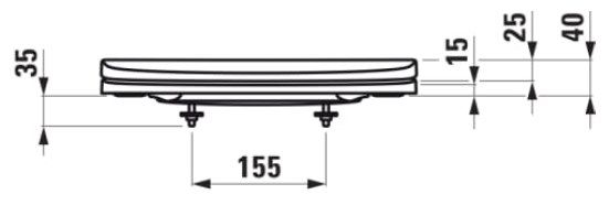 Unitazo dangtis Laufen KOMPAS Slow Close, balta, H8911510000001