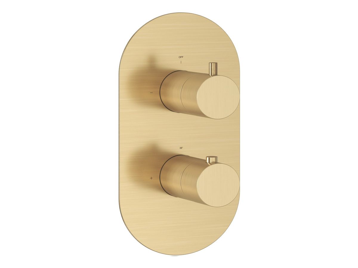 Termostatinis potinkinis maišytuvas 2 funkcijų be korpuso Ravak ES 063.60GLB.O2.RB07C, šlifuoto aukso, X070610 Termostatinis potinkinis maišytuvas 2 funkcijų be korpuso Ravak ES 063.60GLB.O2.RB07C, šlifuoto aukso, X070610