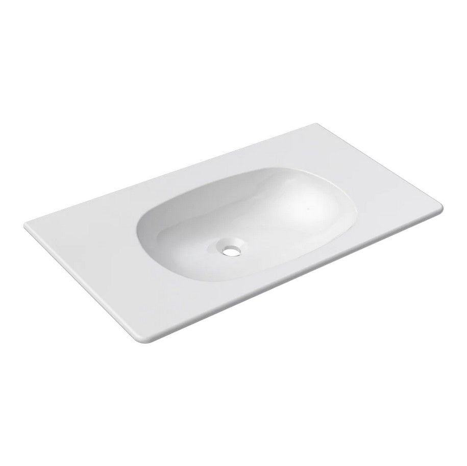 Praustuvas NUDA 900*485 mm su skyle maišytuvui, baltas ND90L