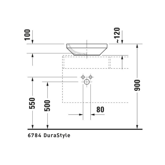 Pastatomas praustuvas Duravit DuraStyle 43 cm, 0349430000