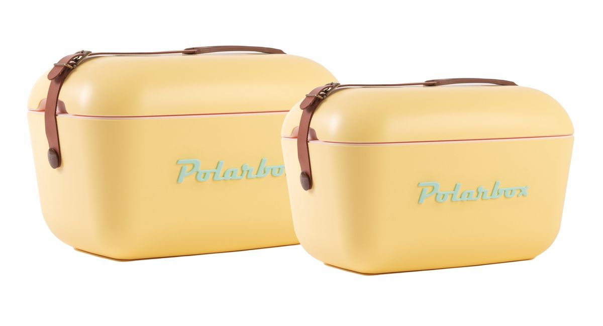 POLARBOX Yellow – Cyan Classic retro šaltkrepšis, 12L