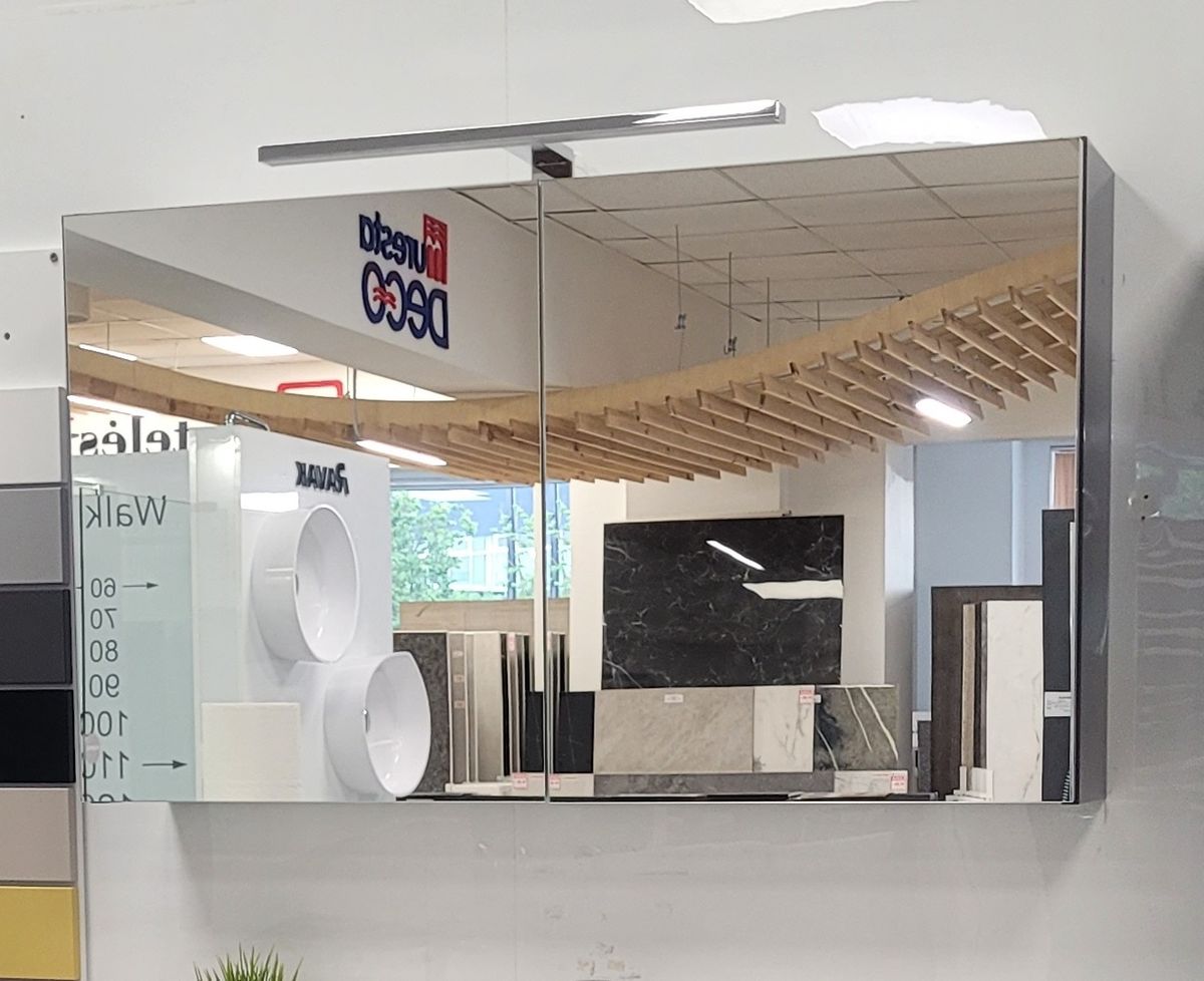 Spintelė su veidrodinėmis durelėmis FORMA 100 cm, VT800/2812 Graphite