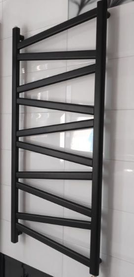 Rankšluosčių džiovintuvas Regnis Mix Kalipso 44x140 cm, juoda matinė (struktūrinė)