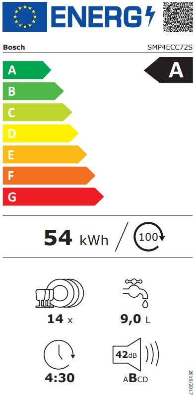 Įmontuojama indaplovė Bosch SMP4ECC72S Įmontuojama indaplovė Bosch SMP4ECC72S
