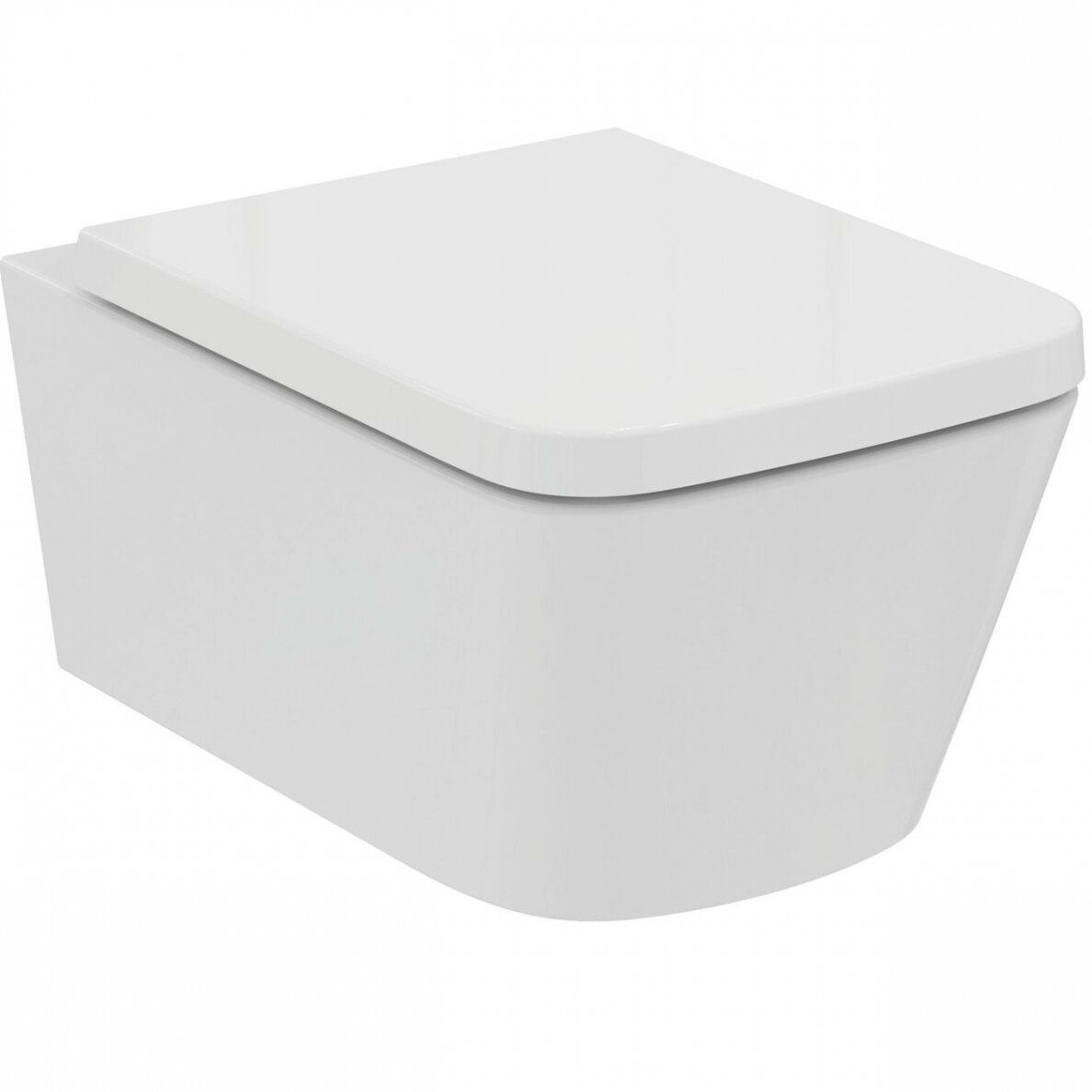 Pakabinamas klozetas Ideal Standard Blend Cube su softclose dangčiu baltas T520701