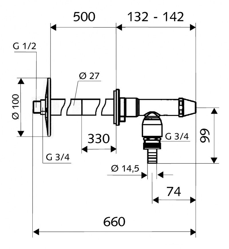 Neužšąlantis ventilis Polar II 200-500mm