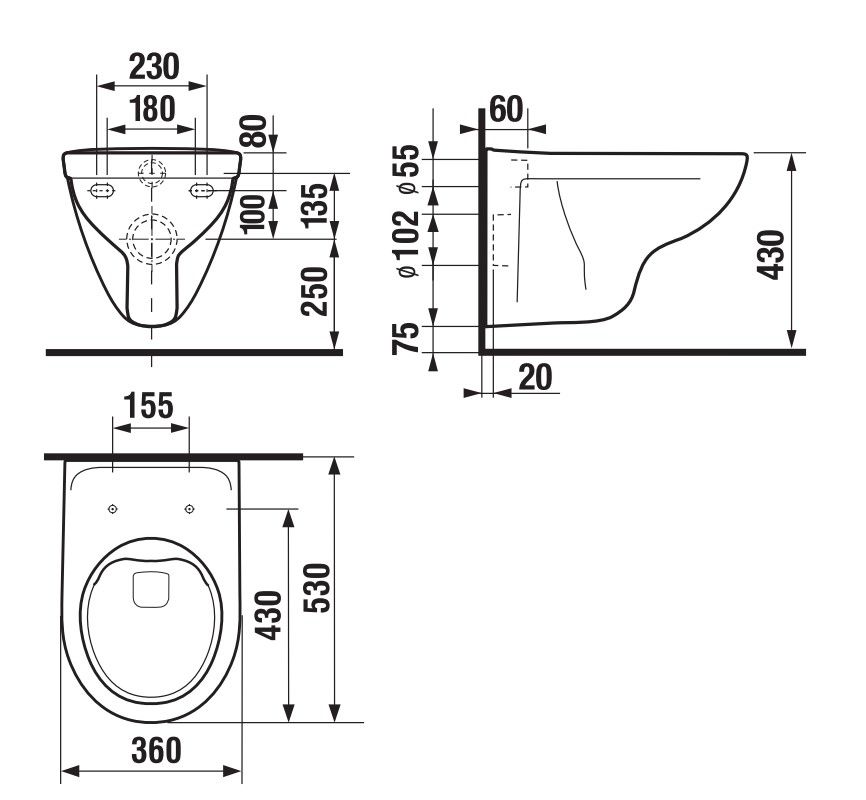 Pakabinamas unitazas JIKA Lyra Plus Rimless, baltas, H8213840000001