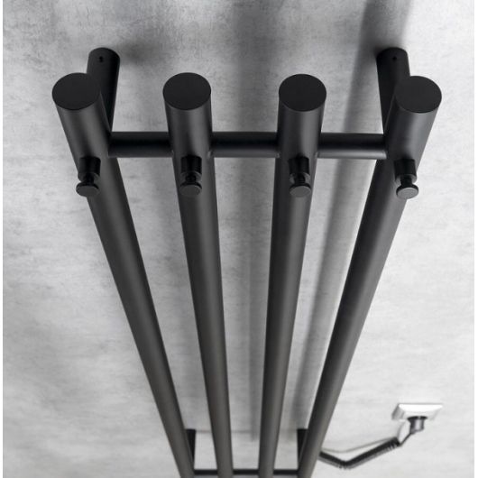Elektrinis rankšluosčių džiovintuvas Sapho Papinado 26,3x120 cm, matinė juoda Elektrinis rankšluosčių džiovintuvas Sapho Papinado 26,3x120 cm, matinė juoda