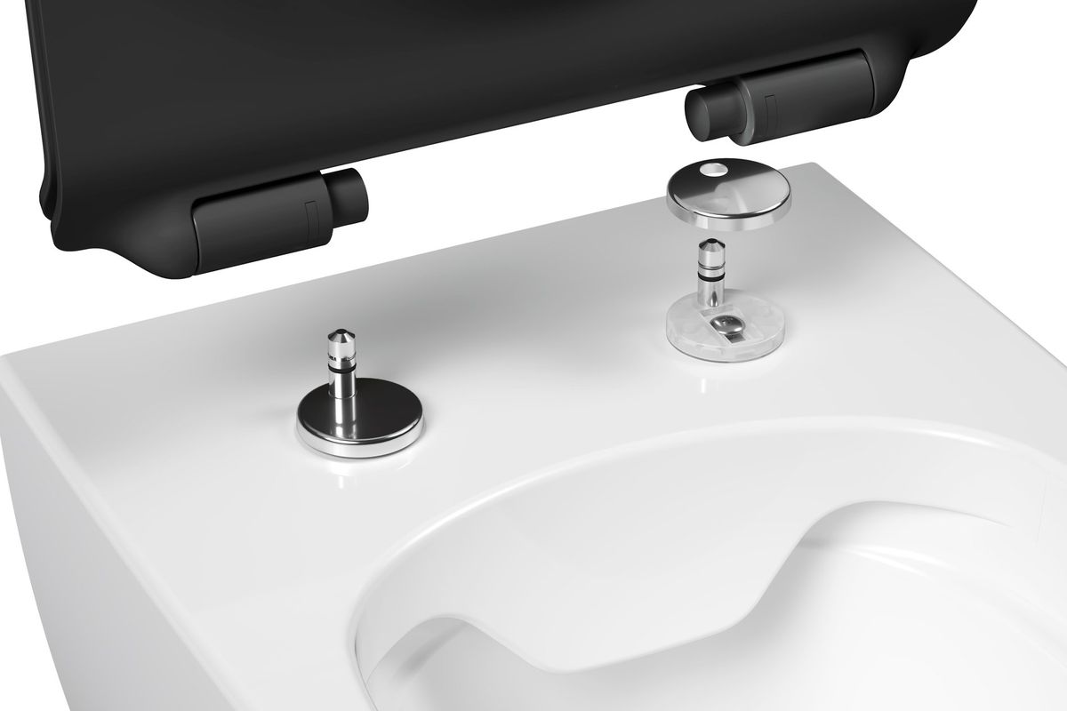 WC unitazo dangtis Ravak Vita, juodas, X01862