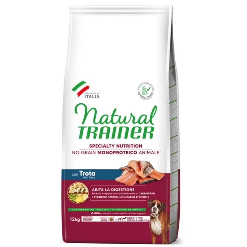NT ADULT DOG SENSITIVE NO GRAIN M/M TROUT upėtakis 12kg NT ADULT DOG SENSITIVE NO GRAIN M/M TROUT upėtakis 12kg