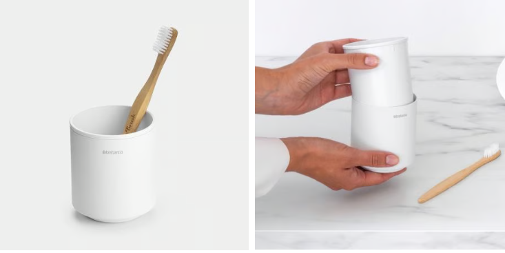 Dantų šepetėlių laikiklis Mindset, Mineral Fresh White , 303265