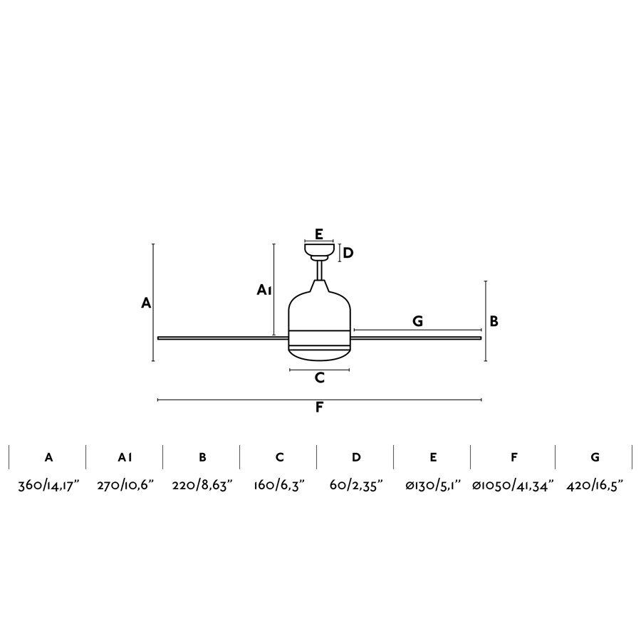 Lubų ventiliatorius Faro OBOE