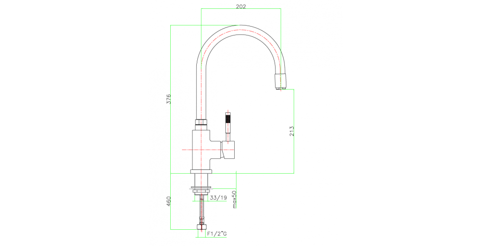Maišytuvas plautuvei Fiore XENON, aukso spalvos, 44OO5480