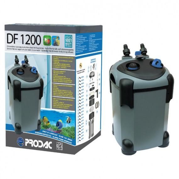 PRODAC Išorinis filtras DF-1200, 350-500L akvariumui. Su UV 9w, DF1200