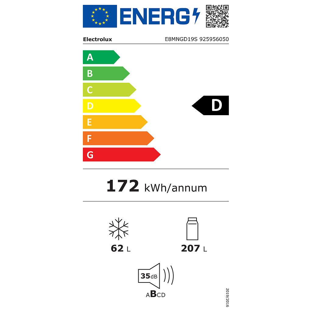 Šaldytuvas ELECTROLUX E8MNGD19S