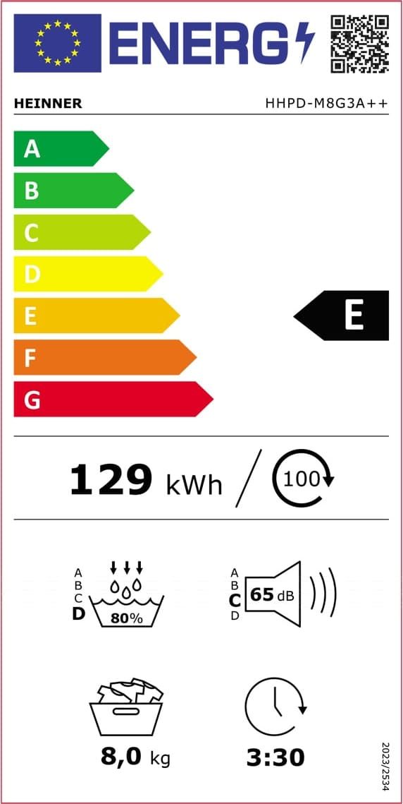 Džiovyklės HHPD-M8G3A++ HEINNER Džiovyklės HHPD-M8G3A++ HEINNER