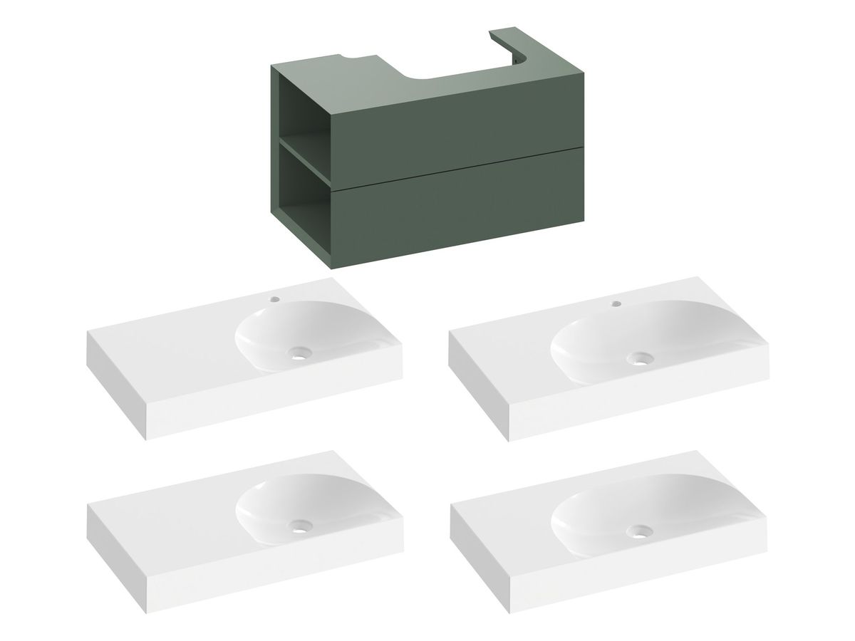 Spintelė po praustuvu Ravak SD Lite 80 K Grey Green X000001876