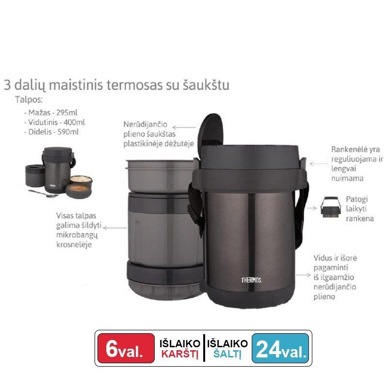 Termosas Thermos 3 dalių maistinis