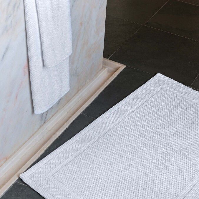 Medvilninis vonios kilimėlis Bee Waffle dark grey 50x80 cm