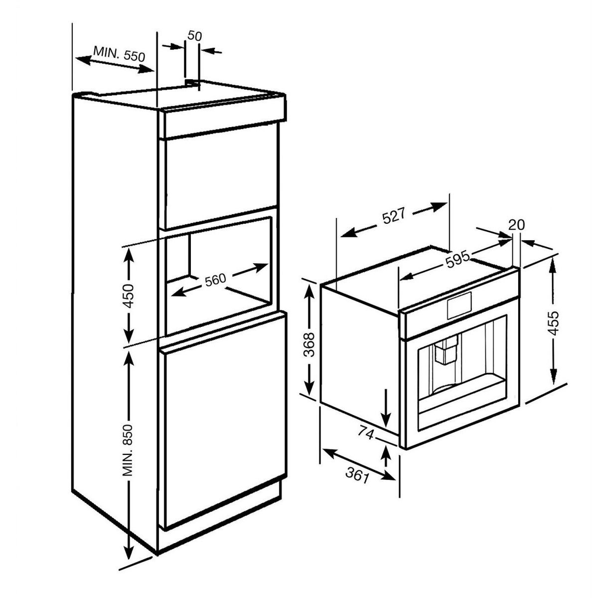 Įmontuojamas kavos aparatas Smeg CMS8451P