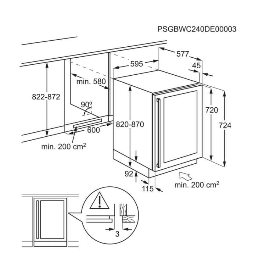 Vyno šaldytuvas AEG AWS4052B5B Vyno šaldytuvas AEG AWS4052B5B