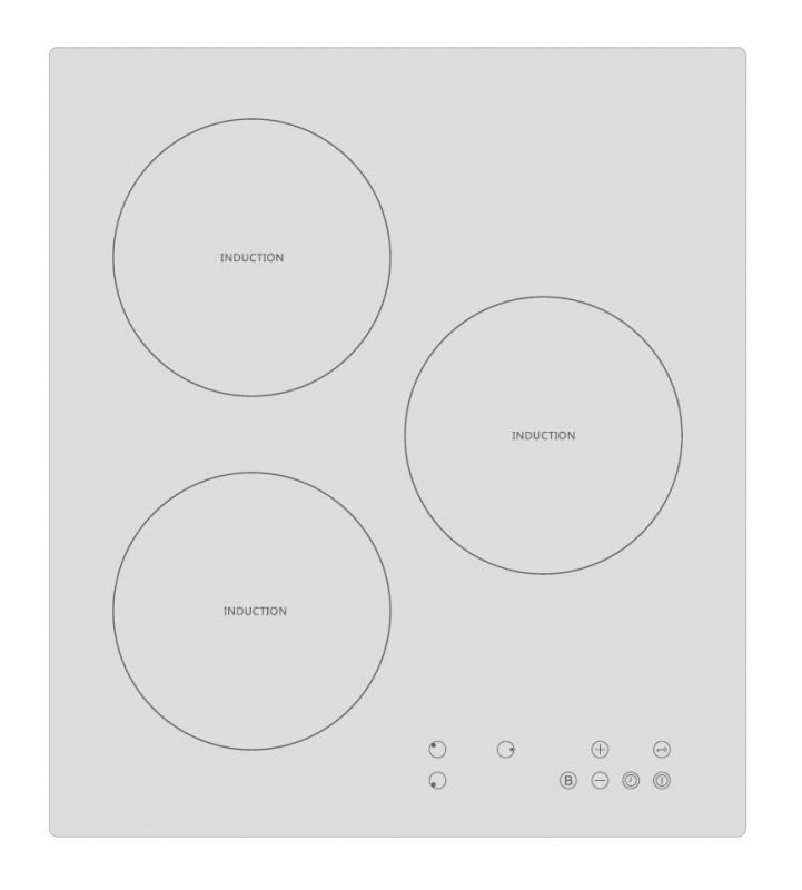 Indukcinė 45 cm pločio indukcinė kaitlentė Schlosser PI403T1WHITE, balta Indukcinė 45 cm pločio indukcinė kaitlentė Schlosser PI403T1WHITE, balta
