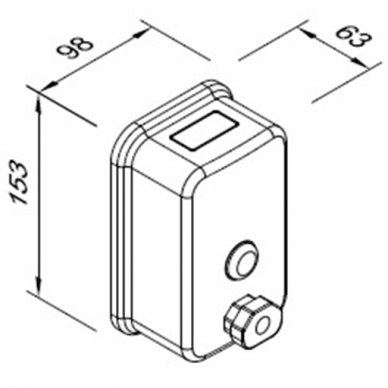 Skysto muilo dozatorius Faneco TOP 0,5 - 1 l, S1000SPB