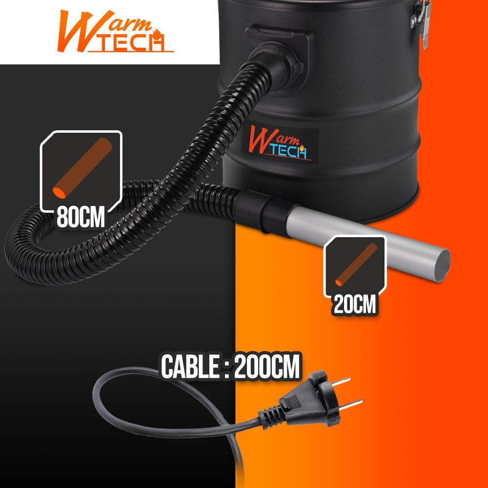 Pelenų siurblys 800W Warmtech, WTABID15L-800BF Pelenų siurblys 800W Warmtech, WTABID15L-800BF