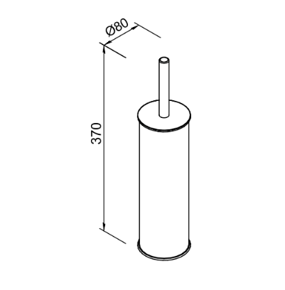 WC šepetys FANECO stainless steel, satin. TB05SJB