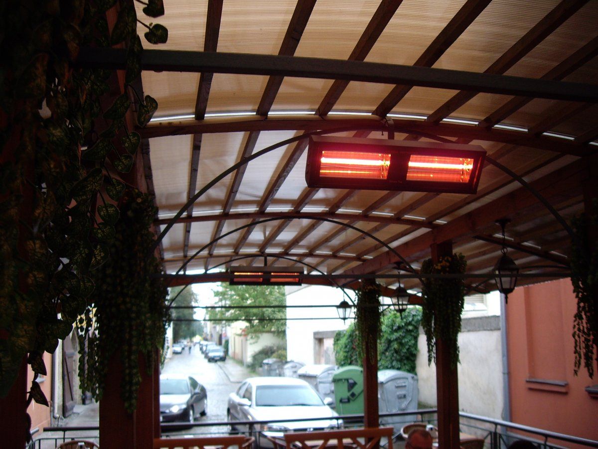 Halogeniniai infraraudonųjų spindulių šildytuvai VARMA 400/2,V400/2-40X5FM, 4000 W, pilkas