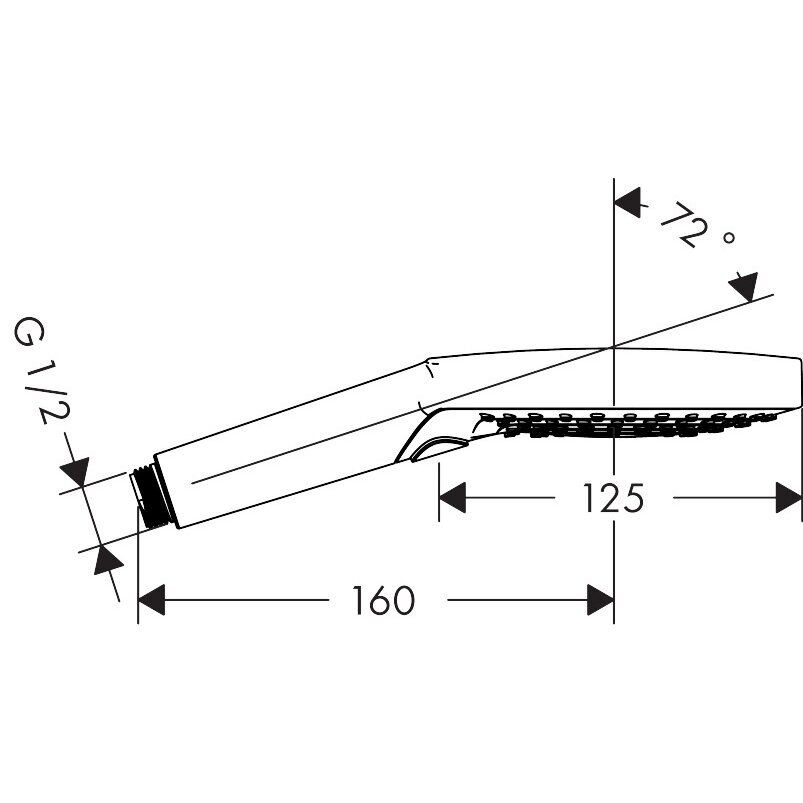 Rankinė dušo galva Hansgrohe Raindance Select S 120 3jet, balta matinė 26530700