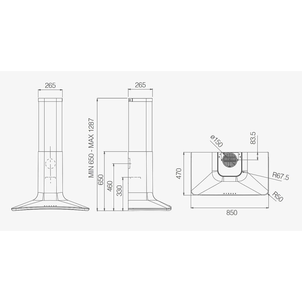 Gartraukis ELICA SWEET BRONZE/A/85 + CAM