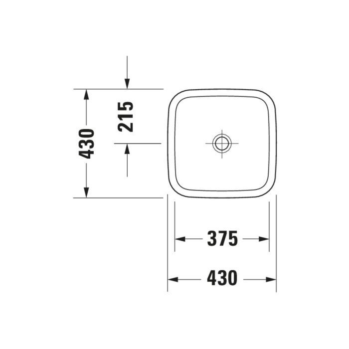 Pastatomas praustuvas Duravit DuraStyle 43 cm, 0349430000
