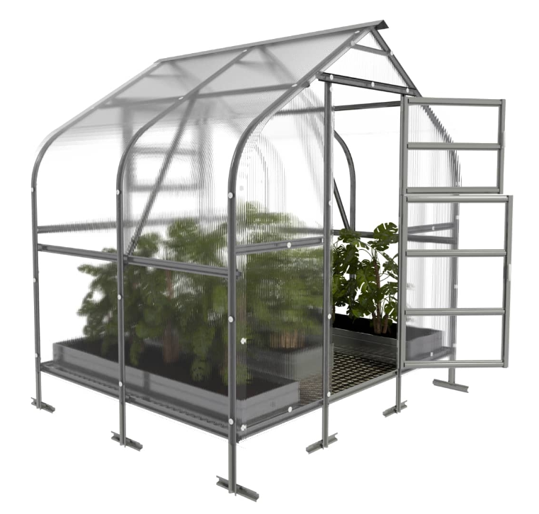 Šiltnamio KLASIKA DROP karkasas be dangos 2,5 x 2 m (5 m2 )