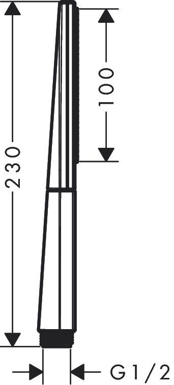 Dušo galvutė Hansgrohe Rainfinity Baton EcoSmart 100 1 jet, balta matinė 26867700