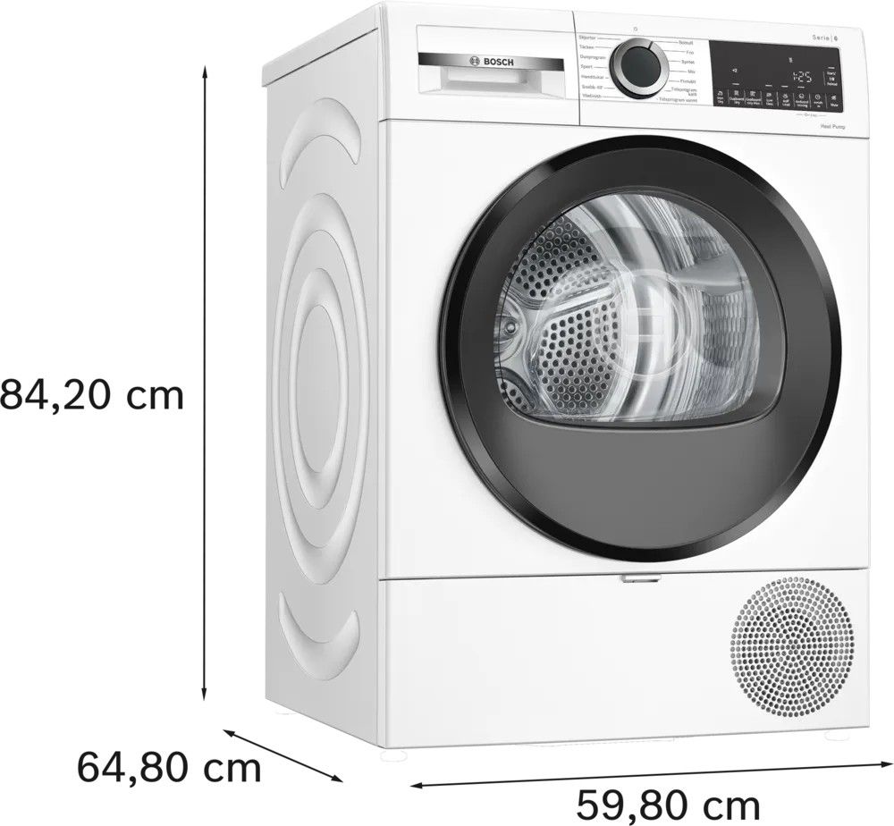 Džiovyklė su šilumos siurbliu BOSCH Serija 6, WQG2420ESN, 9 kg Džiovyklė su šilumos siurbliu BOSCH Serija 6, WQG2420ESN, 9 kg