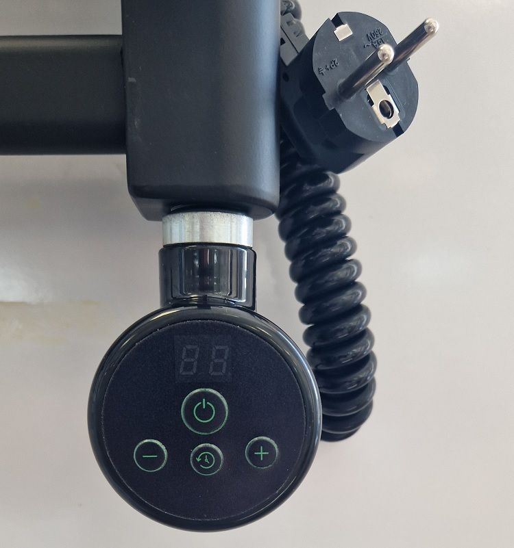 Kaitinimo elementas (tenas) Ecoradco SUN DIGITAL su ekranėliu, su laidu į rozetę 900 W, juodas