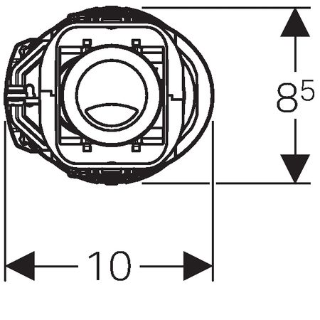 Vandens nuleidimo mechanizmas Geberit ImpulsBasic240, dvigubo nuleidimo, 136919212