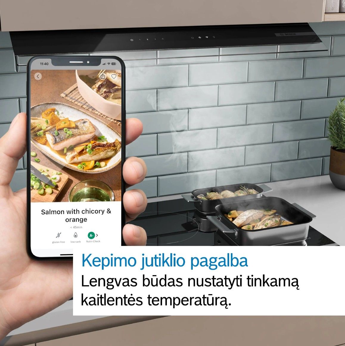 Įmontuojama indukcinė kaitlentė Bosch Serija 6, PVS81AHC1E, 80 cm