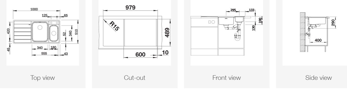 Plieninė plautuvė BLANCO AXIS III 6S-IF SATIN RE M.ZUB InFino M.AF