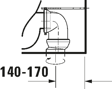 Pastatomas unitazas Duravit Durastyle Rimless, baltas, 2182090068