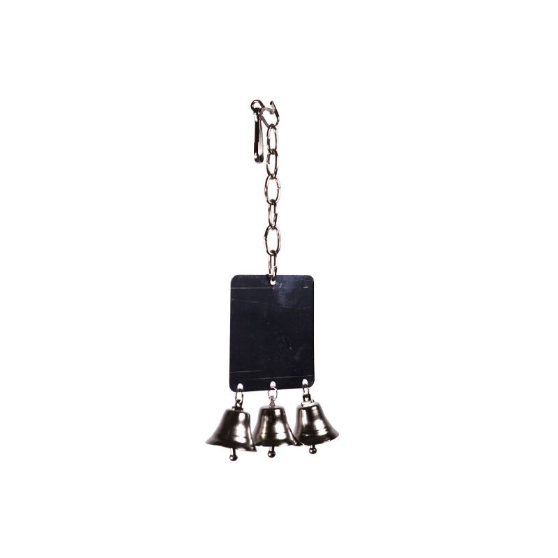 VADIGRAN Mirror Metal + 3Bell žaislas paukščiam 10x27cm, 14822