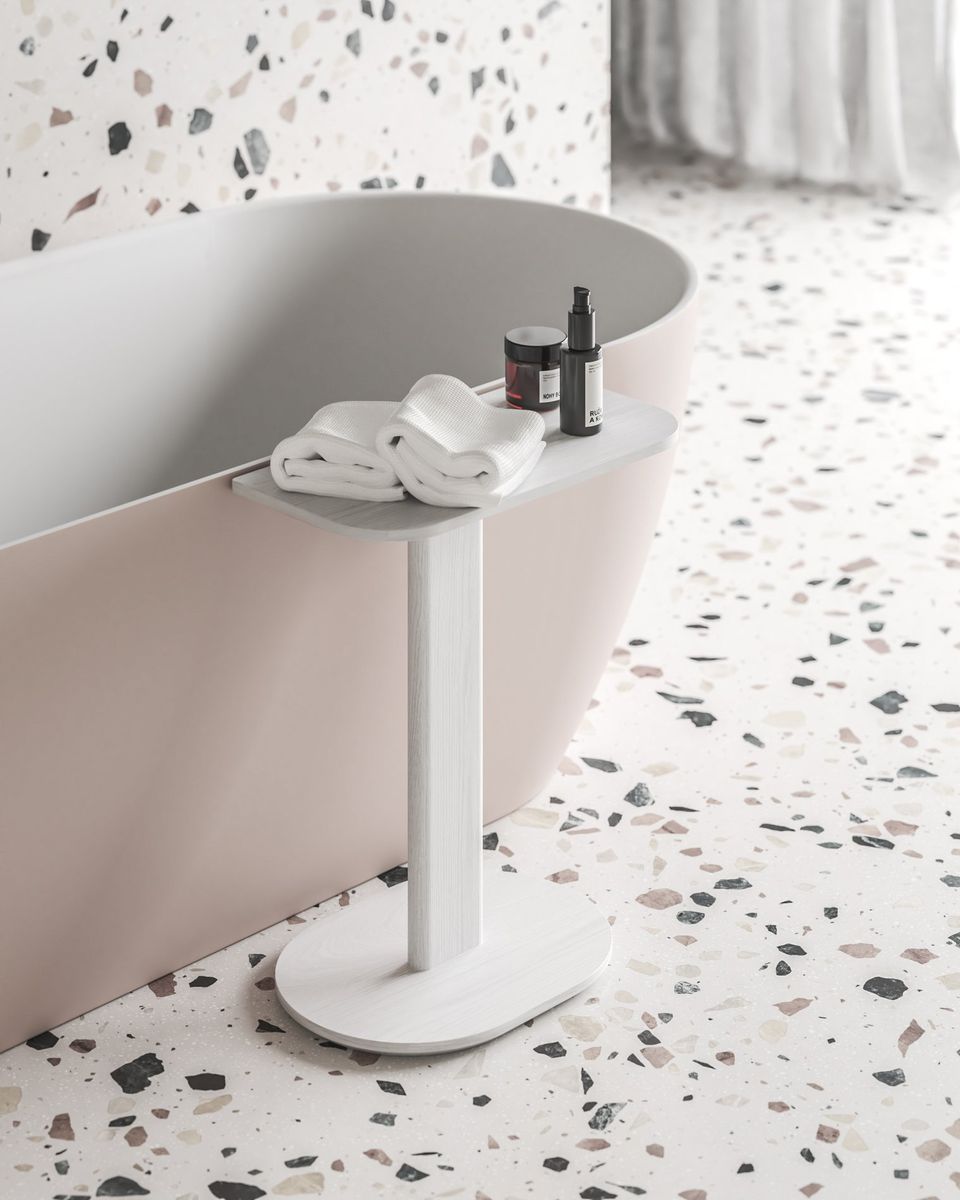 Vonios staliukas Ravak Wood S, baltas ąžuolas, X000001794 Vonios staliukas Ravak Wood S, baltas ąžuolas, X000001794