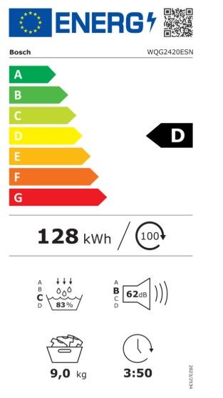 Džiovyklė su šilumos siurbliu BOSCH Serija 6, WQG2420ESN, 9 kg Džiovyklė su šilumos siurbliu BOSCH Serija 6, WQG2420ESN, 9 kg