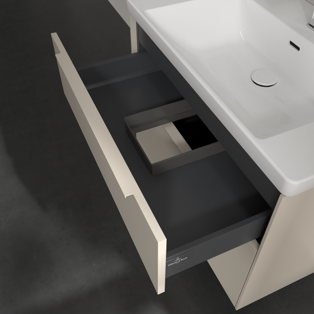 Spintelė praustuvui SUBWAY 3.0, 772x576x478 mm, su 2 stalčiais, Cashmere Grey C57402VN Spintelė praustuvui SUBWAY 3.0, 772x576x478 mm, su 2 stalčiais, Cashmere Grey C57402VN
