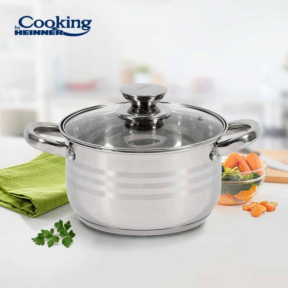 Puodas nerūdijančio plieno su teflono danga 3.6L 20x12.5cm HR-JX-S20 HEINNER Puodas nerūdijančio plieno su teflono danga 3.6L 20x12.5cm HR-JX-S20 HEINNER