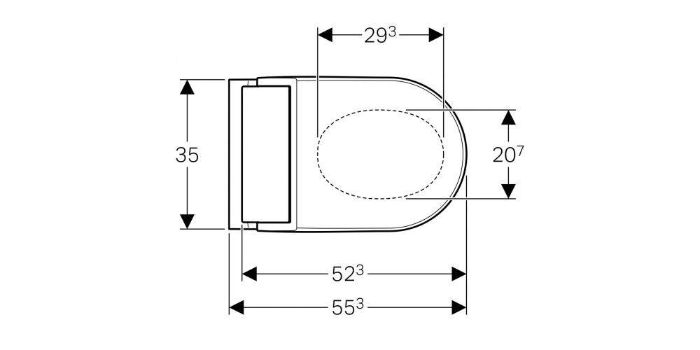 Pakabinamas klozetas Geberit AQUACLEAN TUMA COMFORT, baltas 146291111