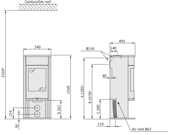 Krosnelė CONTURA C610:5 G Style, korpusas juodos spalvos, kompl. (798402, 398280, 803646, 398268)