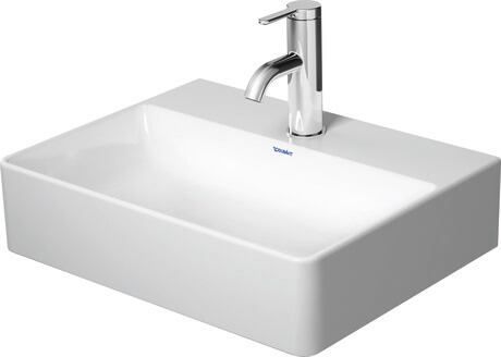 Praustuvas DuraSquare 450x350 mm, su skyle maišytuvui, baltas, 0732450041
