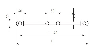 Rankšluosčių džiovintuvas Očenašek BND 45x113 cm, juodas, BND4501130BL